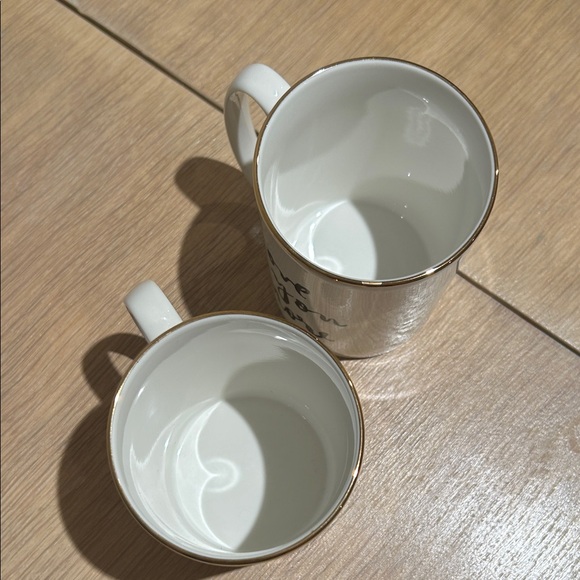 kate spade Love You Love You More White Ceramic Mugs - Set of 2 - Picture 3 of 3